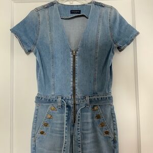 RAMY BROOK HELENA DENIM FLARELEG JUMPSUIT 26 Preloved